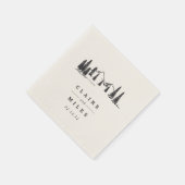 Ash Black | Aangepaste bruiloft in mountainasch | Servet (Hoek)