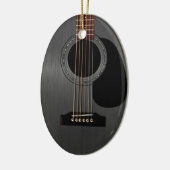 Ash Black Acoustic Guitar Keramisch Ornament (Links)