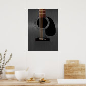 Ash Black Acoustic Guitar Poster (Keuken)