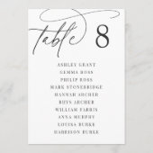 Ash Black + White | Tabelnummer + gastnamen (Achterkant)