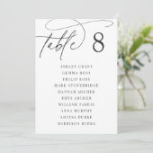 Ash Black + White | Tabelnummer + gastnamen (Staand voorkant)