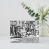 Ash Cart New York 1896 Briefkaart (Staand voorkant)