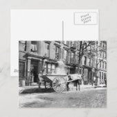 Ash Cart New York 1896 Briefkaart (Voorkant / Achterkant)