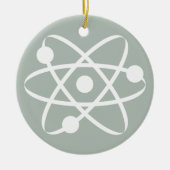 Ash Gray Atom Keramisch Ornament (Voorkant)
