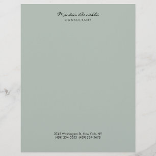 Ash Gray Modern Minimalist Plain Briefhoofd
