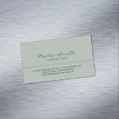 Ash Gray Modern Minimalist Plain Magnetisch Visitekaartje (Voorbeeld)