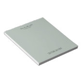 Ash Gray Modern Minimalist Plain Notitieblok (Schuin)