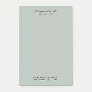 Ash Gray Modern Minimalist Plain Post-it® Notes