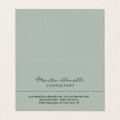 Ash Gray Modern Minimalist Plain Visitekaartjes (Buitenkant ongevouwen)