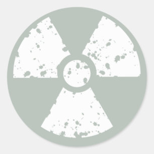 Ash Gray Radioactive Ronde Sticker