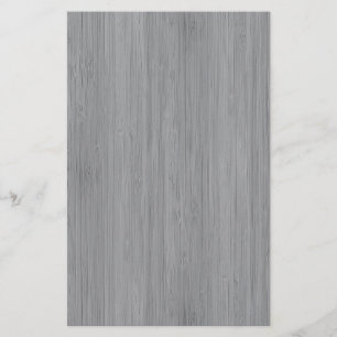 Ash Grey Bamboo Wood Grain Kijk uit Briefpapier