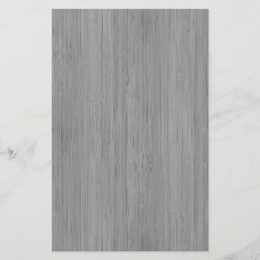 Ash Grey Bamboo Wood Grain Kijk uit Briefpapier (Voorkant)