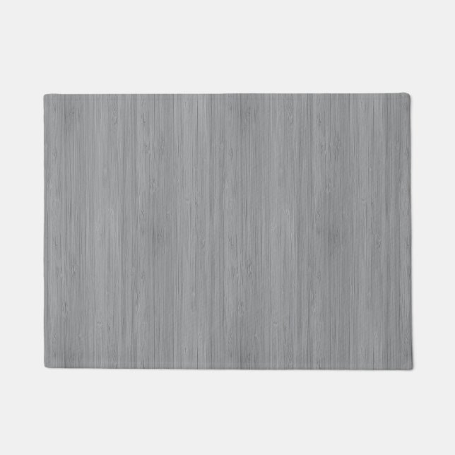 Ash Grey Bamboo Wood Grain Kijk uit Deurmat (Voorkant)