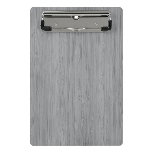Ash Grey Bamboo Wood Grain Kijk uit Mini Klembord (Voorkant)