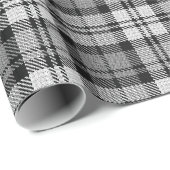 Ash Grey Blackwatch Campbell Tartan Plaid Cadeaupapier (Rol Hoek)
