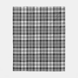 Ash Grey Blackwatch Campbell Tartan Plaid Fleece Deken