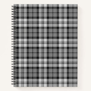 Ash Grey Blackwatch Campbell Tartan Plaid Notitieboek