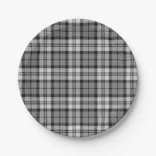 Ash Grey Blackwatch Campbell Tartan Plaid Papieren Bordje