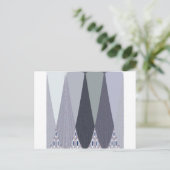 Ash Grey Chevron Stippen Art Print Briefkaart (Staand voorkant)