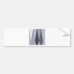 Ash Grey Chevron Stippen Art Print Bumpersticker