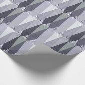 Ash Grey Chevron Stippen Art Print Cadeaupapier (Hoek)