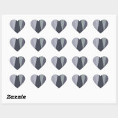 Ash Grey Chevron Stippen Art Print Hart Sticker (Vel)
