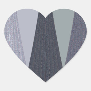 Ash Grey Chevron Stippen Art Print Hart Sticker