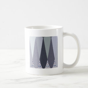Ash Grey Chevron Stippen Art Print Koffiemok