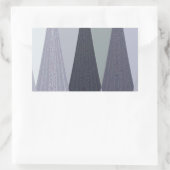 Ash Grey Chevron Stippen Art Print Rechthoekige Sticker (Tas)
