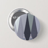 Ash Grey Chevron Stippen Art Print Ronde Button 5,7 Cm (Voorkant /achterkant)