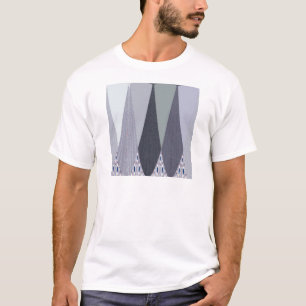 Ash Grey Chevron Stippen Art Print T-shirt