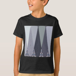 Ash Grey Chevron Stippen Art Print T-shirt