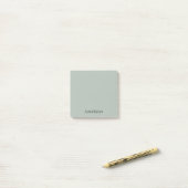 Ash Grey Professioneel Minimalistisch Zwart Script Post-it® Notes (Op bureau)