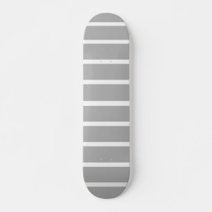 Ash grijs en witte strepen ontwerp skateboard