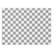 Ash grijs wit geruit controlepatroon tafelkleed (Voorkant (Horizontaal))