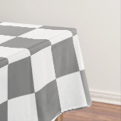 Ash grijs wit geruit controlepatroon tafelkleed (Voorbeeld)