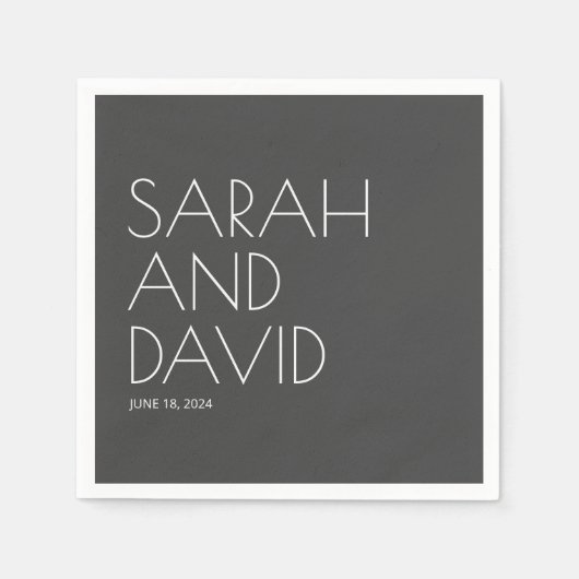 Ash · Moderne minimalistische bruiloft Servet (Voorkant)