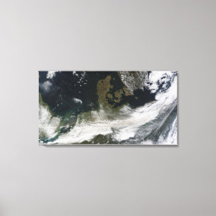 Ash plume uit de Eyjafjallajokull Volcano Canvas Afdruk