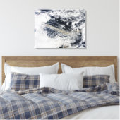 Ash plume uit de Eyjafjallajokull Volcano Canvas Afdruk (Insitu (Slaapkamer))