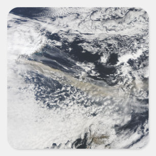 Ash plume uit de Eyjafjallajokull Volcano Vierkante Sticker