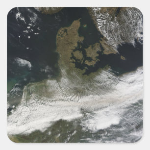 Ash plume uit Eyjafjallajokull Volcano 2 Vierkante Sticker