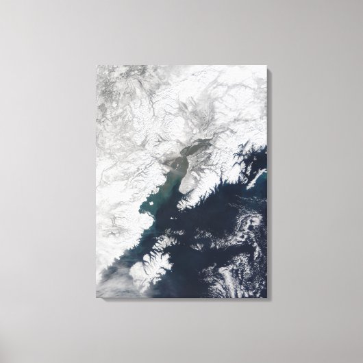 Ash plume uit Mount Redoubt, Alaska Canvas Afdruk (Voorkant)