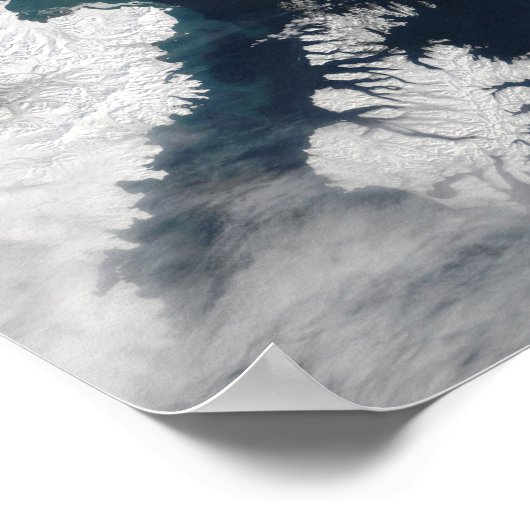 Ash plume uit Mount Redoubt, Alaska Poster (Hoek)