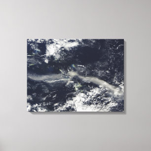 Ash Plume uit Soufriere Hills, Montserrat Canvas Afdruk