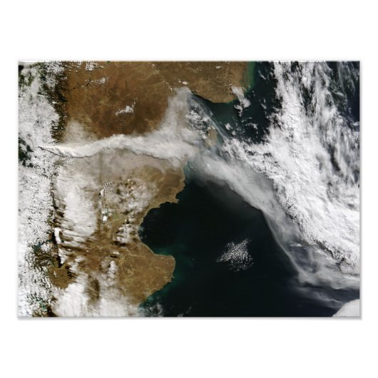 Ash plume van de uitbarsting van Chaiten vulcano, Foto Afdruk (Voorkant)