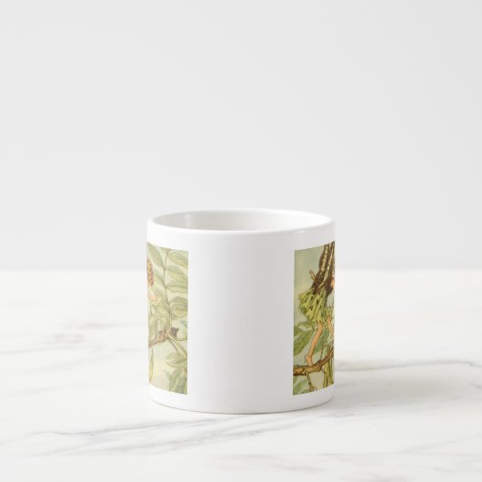 Ash Tree Fairy loopt op Branch Espresso Kop (Voorkant)
