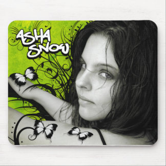 Asha Snow Mousepad: Groene Butterflies Muismat