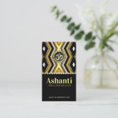 Ashanti Yoga Stylish Black Gold Carte de visite (Debout devant)