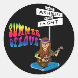 Ashbury Summer of Love Ronde Sticker