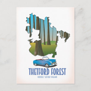 ashdown forest sussex kaart reisposter kaart